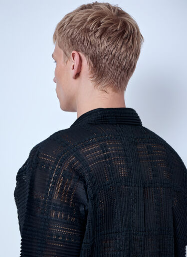 Homme Plissé Issey Miyake Lace Grid Pleats Shirt Black hmp0166020