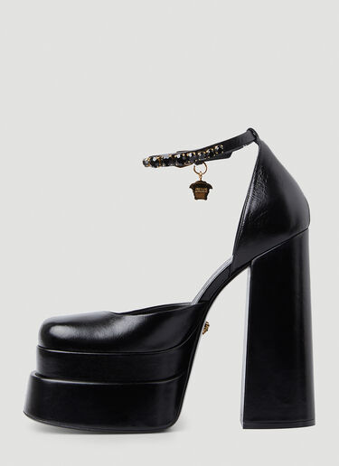 Versace Medusa Aevitas Platform Heels Black vrs0249053