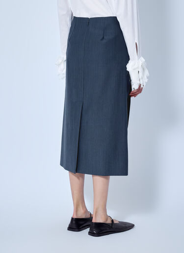 Jil Sander Midi Skirt with Front Pleats Grey jil0266005