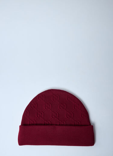 Gucci GG Wool-Blend Beanie Red guc0159080