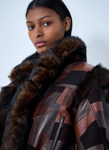 Patchwork Leather Jacket Chloé Patchwork Leather Jacket Brown chl0262006