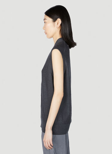Lemaire Sleeveless Twisted Cardigan Dark Grey lem0252010