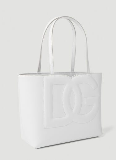 Dolce & Gabbana 压纹徽标托特包 白色 dol0251039