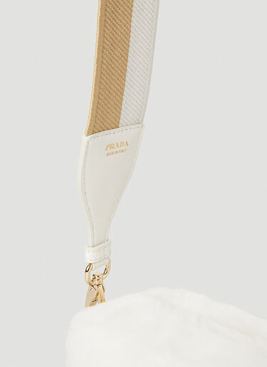 Prada Shearling Shoulder Bag White pra0251020