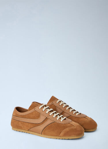 LN-CC® - Dries Van Noten: Suede Panel Sneakers - Brown Dries Van Noten Suede Panel Sneakers Brown dvn0165027