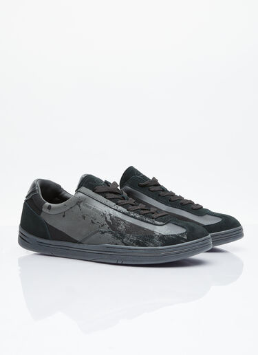 Stone Island 락 스웨이드 스니커즈 블랙 sto0154081