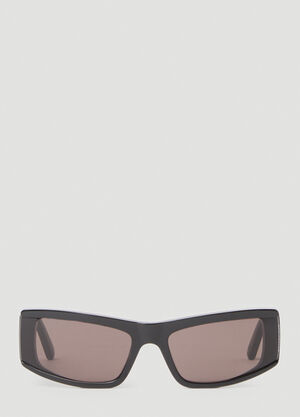 Balenciaga Edgy Rectangle Sunglasses Black bcs0353007