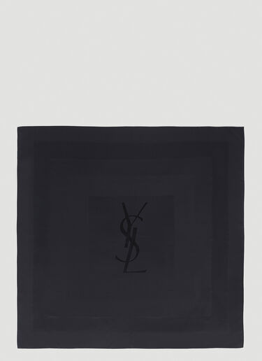 Logo Scarf Saint Laurent Logo Scarf Black sla0252091