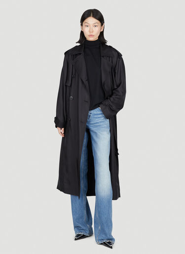 Semi Sheer Turtleneck Sweater Saint Laurent Semi Sheer Turtleneck Sweater Black sla0253029