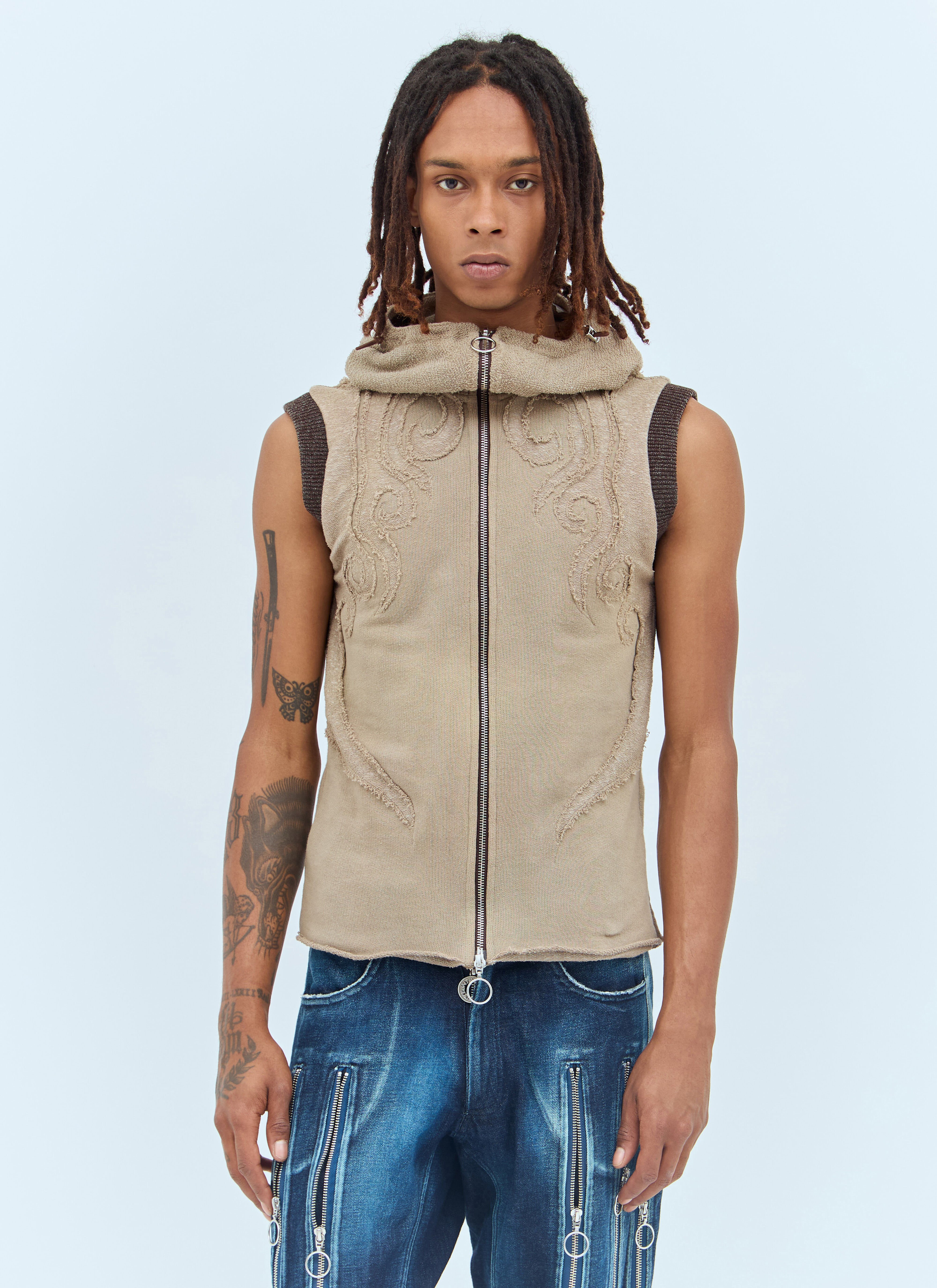 Thom Browne Applique Hooded Vest Navy thb0156004