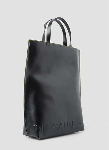 GANNI Banner Medium Tote Bag Black gan0251100