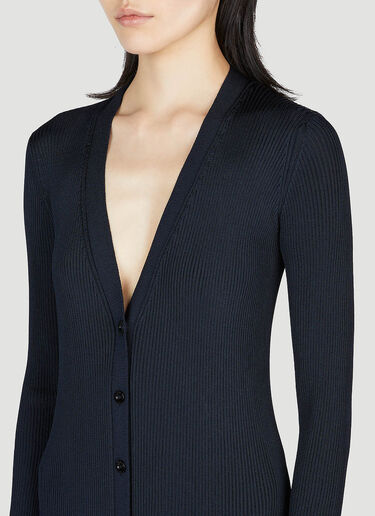 Saint Laurent Cardigan Dress Blue sla0252019