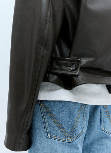 Bottega Veneta Smooth-Grain Leather Jacket Black bov0257010
