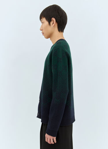 Gucci GG Degradé Wool Jacquard Cardigan Green guc0157024