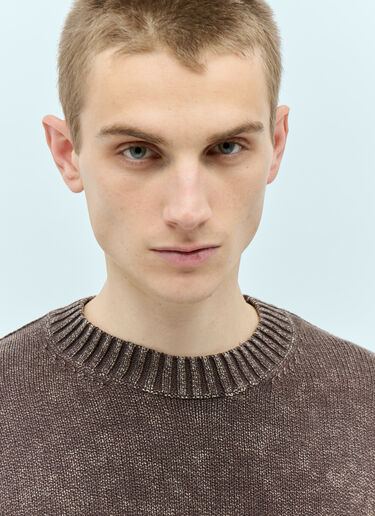 Acne Studios Acid-Washed Knit Sweater Brown acn0155018