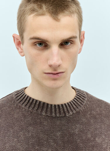 Acid-Washed Knit Sweater Acne Studios Acid-Washed Knit Sweater Brown acn0155018