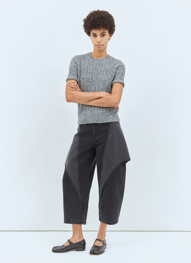 JW Anderson Cropped Sculptural Jeans Grey jwa0258005