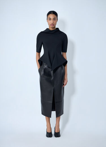 Khaite Anden Midi Skirt Black kha0264001