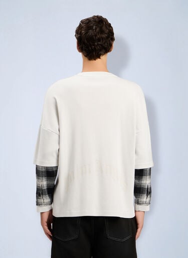 Palm Angels Skull Double Long-Sleeved T-Shirt White pma0164066