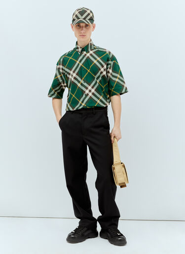 Burberry Check Short-Sleeve Shirt Green bur0155040