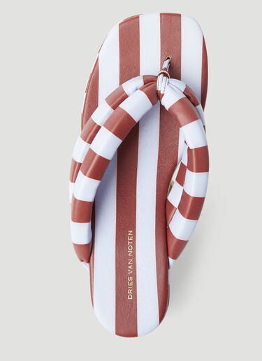 Dries Van Noten Striped Platform Sandals Red dvn0255005