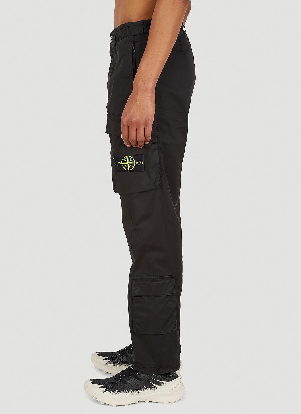 Stone Island Cargo Track Pants in Black LN CC