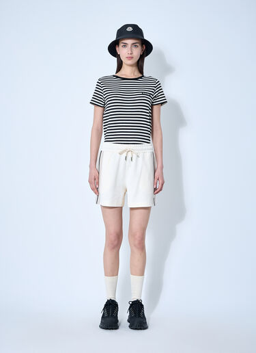 Moncler Striped Logo Motif T-Shirt Black mon0260026