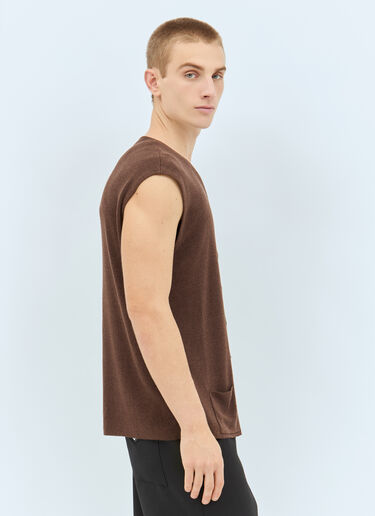 The Row Tarik Vest Brown row0158005