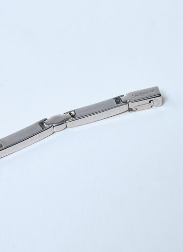 Saint Laurent Metal Bar Bracelet Silver sla0159016