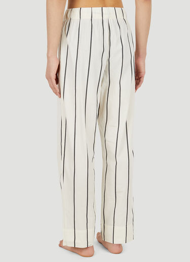 Tekla Striped Drawstring Pyjama Pants Beige tek0351024