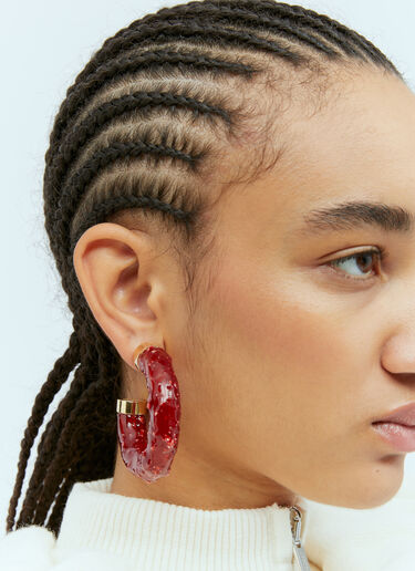 Les Créoles Confiture ピアス。 Jacquemus Les Créoles Confiture ピアス。 レッド jac0254108