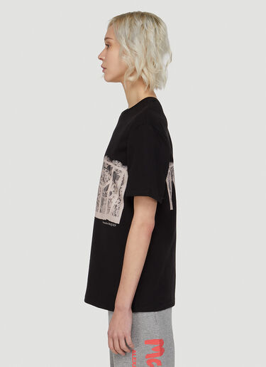 Alexander McQueen Lace Corset Print T-Shirt Black amq0247014