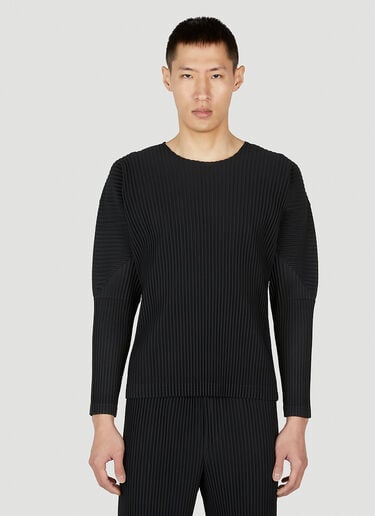 Homme Plissé Issey Miyake 긴소매 탑 블랙 hmp0152020