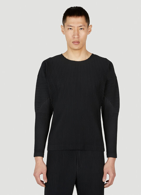 Homme Plissé Issey Miyake Long Sleeve Top Black hmp0153001