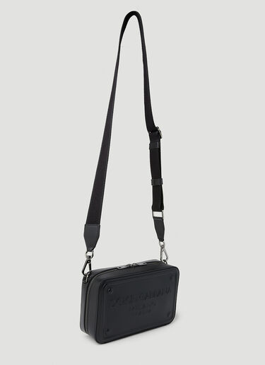 Dolce & Gabbana Logo Embossed Shoulder Bag Black dol0151003