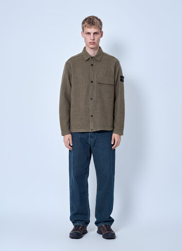 LN-CC® - Stone Island: Wool Shirt Jacket - Brown Stone Island Wool Shirt Jacket Brown sto0165099