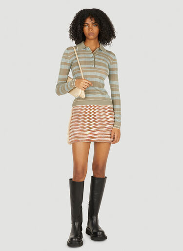 Durazzi Milano Knit Skirt Orange drz0250018
