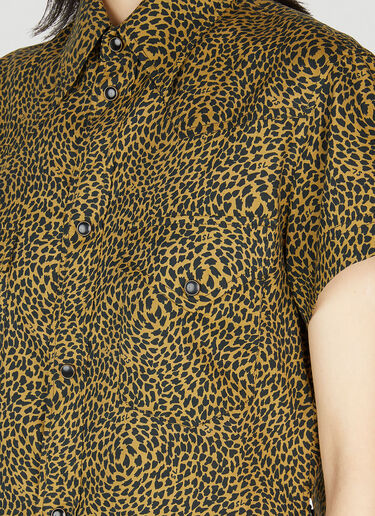 Saint Laurent Animal Print Shirt Yellow sla0251049