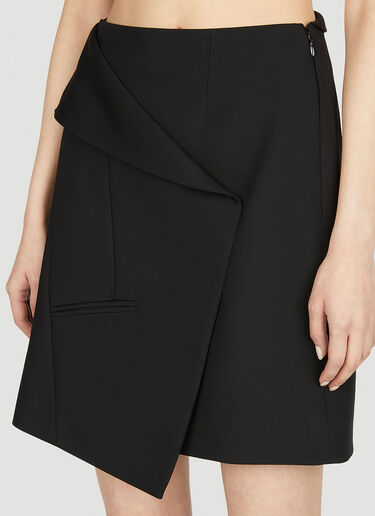 Alexander McQueen Wrap Front Skirt Black amq0251090