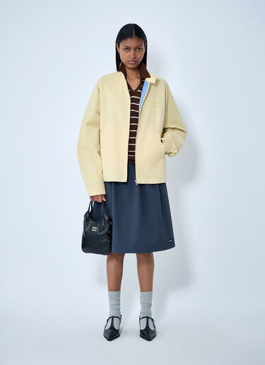 Miu Miu High-Neck Zip Jacket Cream miu0264005