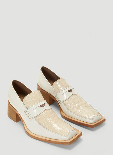 Martine Rose Bagleys Heeled Loafers White mtr0242014