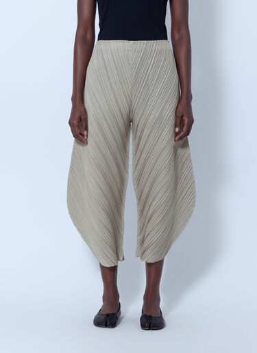 LN-CC® - Pleats Please Issey Miyake: Thicker Bottoms 1 Trousers - Beige Pleats Please Issey Miyake Thicker Bottoms 1 Trousers Beige plp0266002