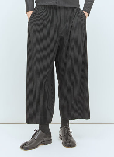 Homme Plissé Issey Miyake Wide-Leg Pleated Pants Black hmp0158016