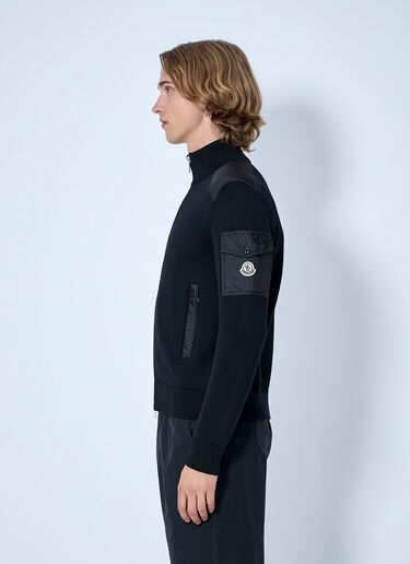 LN-CC® - Moncler: Zip-Up High-Neck Sweater - Black Moncler Zip-Up High-Neck Sweater Black mon0165021