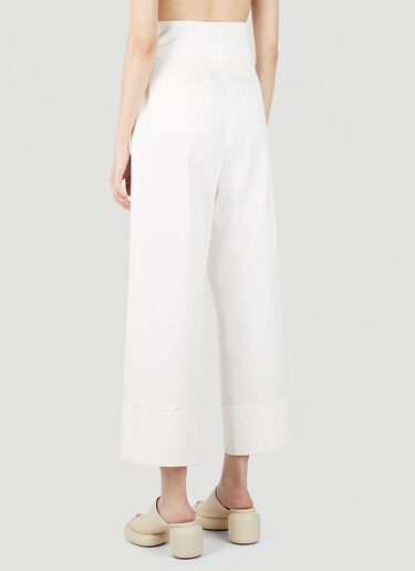 Max Mara Nigella Tie Fastening Pants White max0251026