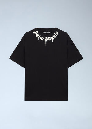 Palm Angels Spray Neck Logo T-Shirt Black pma0162006