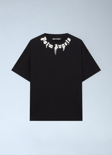 Spray Neck Logo T-Shirt Palm Angels Spray Neck Logo T-Shirt Black pma0162006