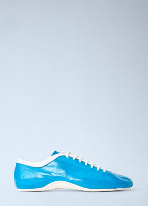 Dries Van Noten Lace-Up Leather Sneakers Blue dvn0264056