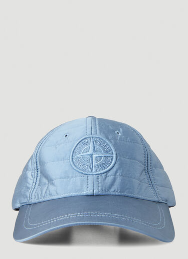 Stone Island Compass Patch Quilted Baseball Cap Blue sto0150089
