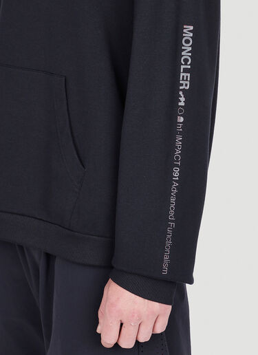 Moncler 徽标印花连帽运动衫 黑色 mon0152036